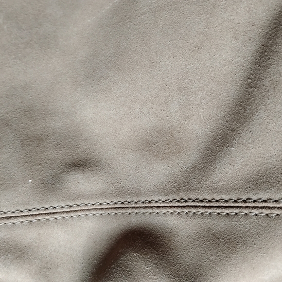 Cole Haan Tan and Brown Suede And Dark Leather Tote Bag - Picture 7 of 9